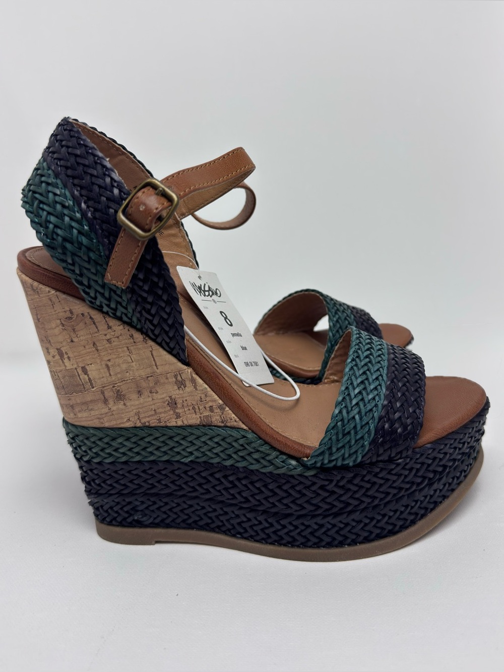 Mossimo Pemella Woven Rafia Platform Wedges - Size 8 (NWT)